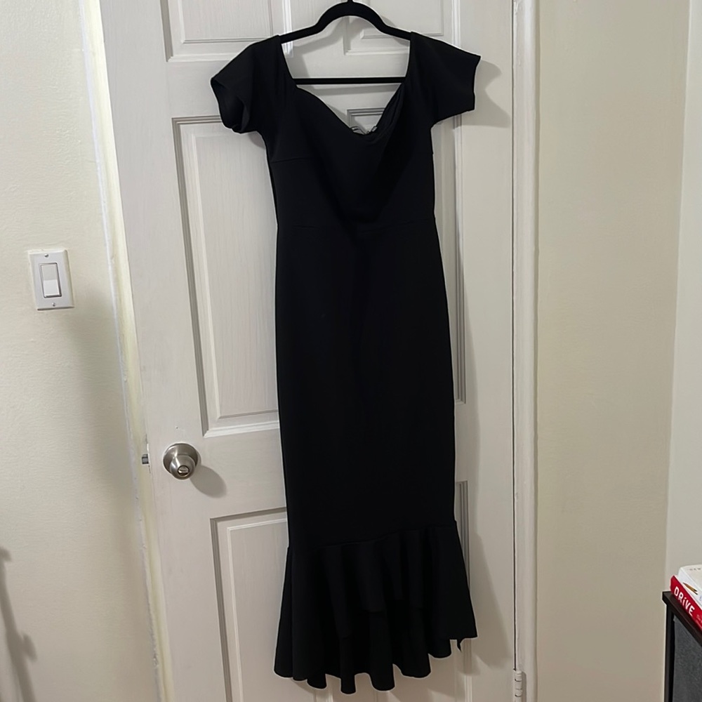 Beautiful TALL fishtail black dress
